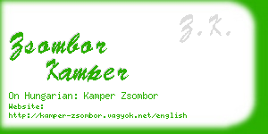 zsombor kamper business card